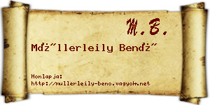 Müllerleily Benő névjegykártya